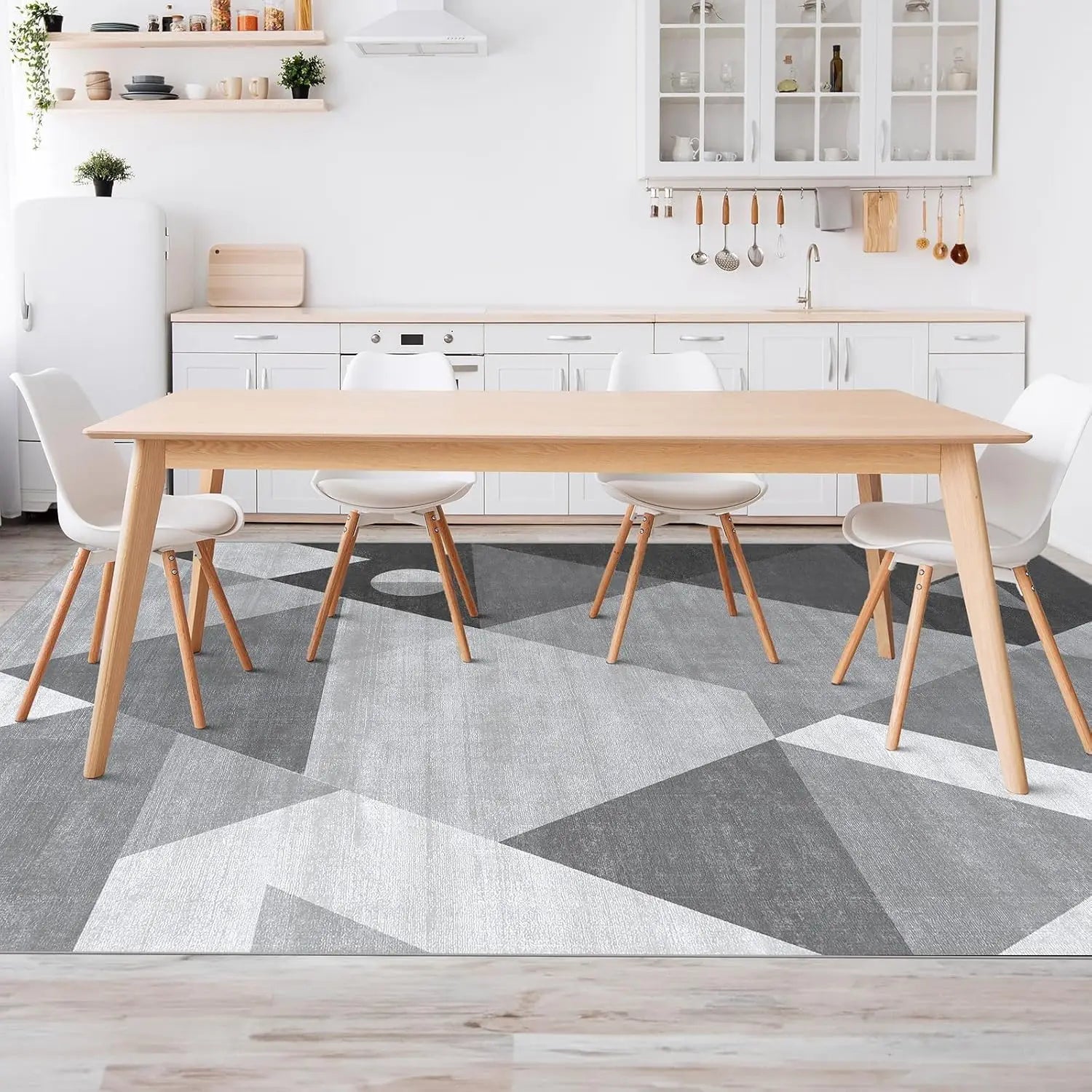 Navak Carpet HOMFINE Washable Modern Area Rug - Geometric Stylefor Living Room, Bedroom, Machine Washable Rug Soft Non Slip Non She