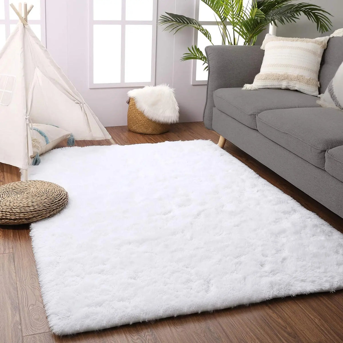 Navak Carpet Nordic Furry Rug Bedroom Carpet Living  Room Modern Decoration Hairy Carpets Large Size Black Gray Pink Beige Non Slip Mat
