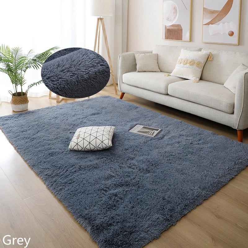 Navak Carpet White Fluffy Hall Carpet Modern Living Room Bedroom Home Decor Large Mats Thickened Non-Slip Girl Children's Room Pink Furry Rug
