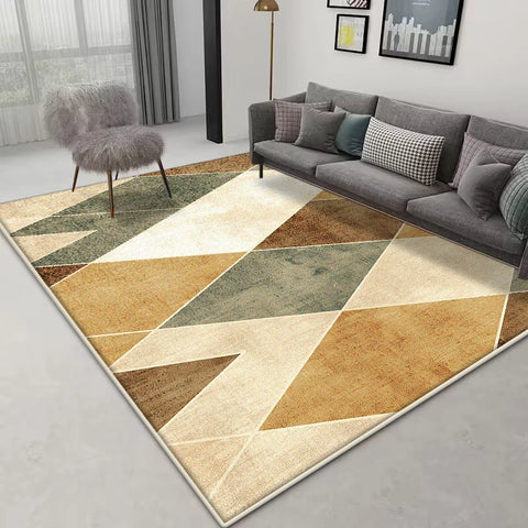 Navak Carpet Nordic Geometric Area Rug – Large Non-Slip Carpet | Custom Size for Living Room Sofa & Bedroom Home Decor