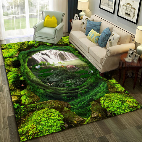 Navak Carpet 3D Illusion Vision Hallucination HD Carpet Rug for Home Living Room Bedroom Sofa Doormat Decor,Child Area Rug Non-slip Floor Mat