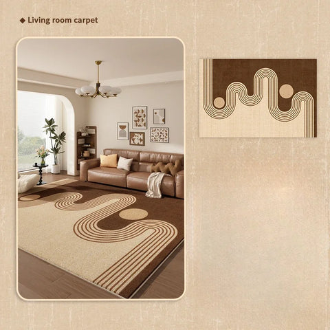 Navak Carpet French Retro Style Rugs for Bedroom Fluffy Soft Lounge Floor Mat Large Area Living Room Decoration Carpet Home Thicken Plush Rug