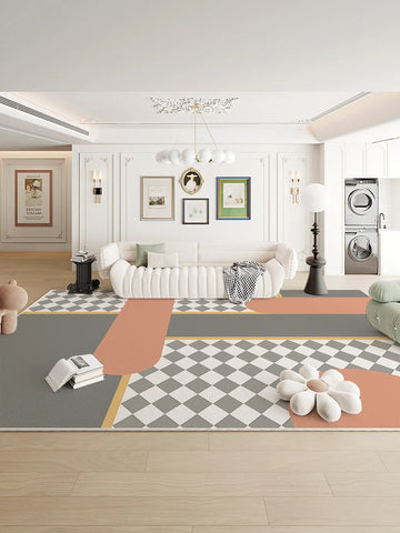 Navak Carpet Modern Luxury Bedroom Decor Bedside Carpet Large Area Black White Carpets for Living RoomPlush Rug HomeMat