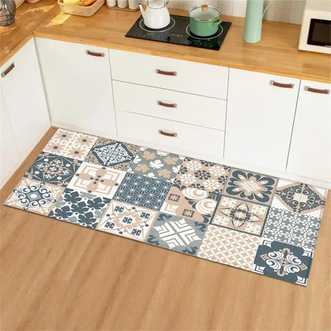 Navak CarpetCarpet for Kitchen Floor Mat Waterproof Oil-proof Rug Leather Non-slip Area Rugs Home Decor Alfombra Vinilicas Cocina שטיח למטבח