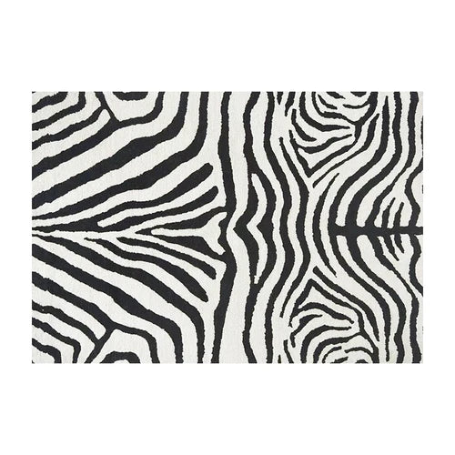 Navak Carpet Nordic Fluffy Plush Carpets for Living Room Light Luxury Zebra Pattern Bedroom Decor Carpet Home Large Area Anti-Slip Lounge Rug