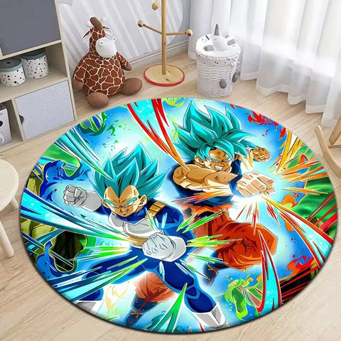 Navak Carpet Daily Picks Dragon-Ball Anime Round Carpet Non-Slip Floor Mat for Living Room Bedroom Circle Rugs Machine Washable Round Carpet Decor