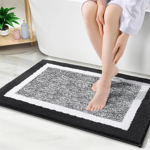 Navak Carpet Olanly Shaggy Bath Mat Microfiber Super Absorbent Bathroom Shower Rug Non-Slip Soft Shower Mats Floor Plush Carpet Foot Wash Mat