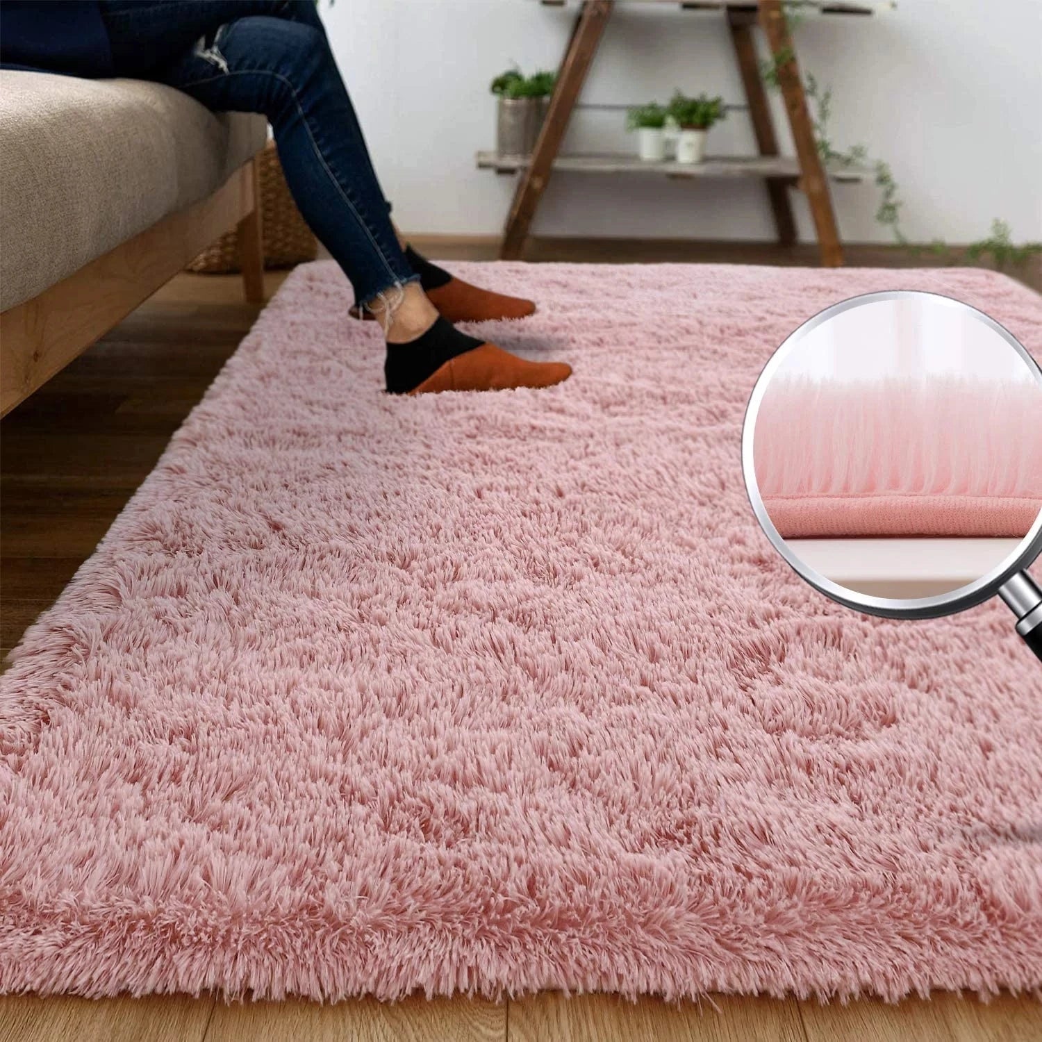 Navak Carpet Fluffy Rug Indoor Plush Soft Carpet for Living Room Anti-Skid Durable Area Rug for Girls Bedroom Kids Room Carpets