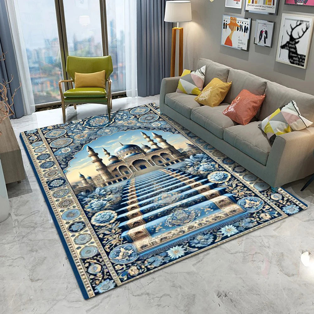 Navak Carpet Retro Europe Persia Style Castle Carpet Living Room Sofa Bedroom Study Kitchen Entrance Door Mat Non-slip Luxury Home Decor Rug