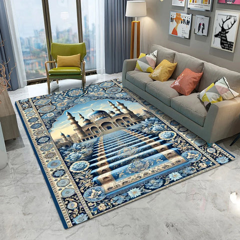 Navak Carpet Retro Europe Persia Style Castle Carpet Living Room Sofa Bedroom Study Kitchen Entrance Door Mat Non-slip Luxury Home Decor Rug