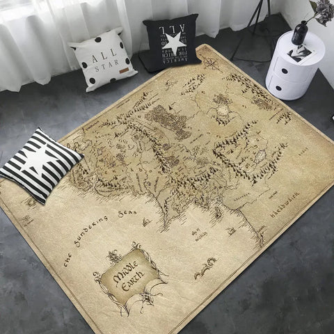 Navak Carpet L-Lords Game Rings Hallway Carpet Retro Multiple Choice Living Room Kitchen Rug Non-Slip Welcome Rug