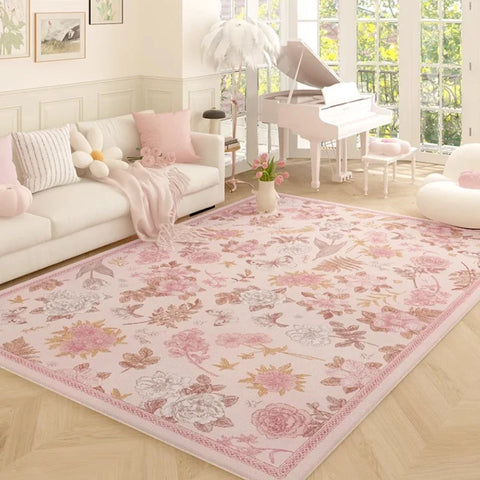 Navak Carpet Korean Minimalist Area Rug – Thick  Blush Pink Living Room Carpet, Oversized Bedroom Floor Mat, Soft & Cozy