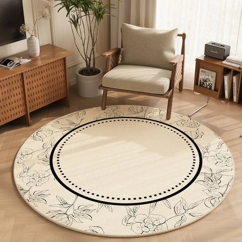 Navak Carpet Europe Bohemia Style Round Carpet Living Room Sofa Bedroom Bedside Study Kitchen Entrance Door Mat Non-slip Home Decor Rug