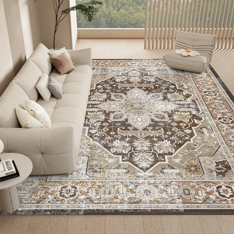 Navak Carpet Orhopui Boho Area Rug, Machine Washable Outdoor Camping Rug, Non-Slip Stain Resistant Machine Washable Rug