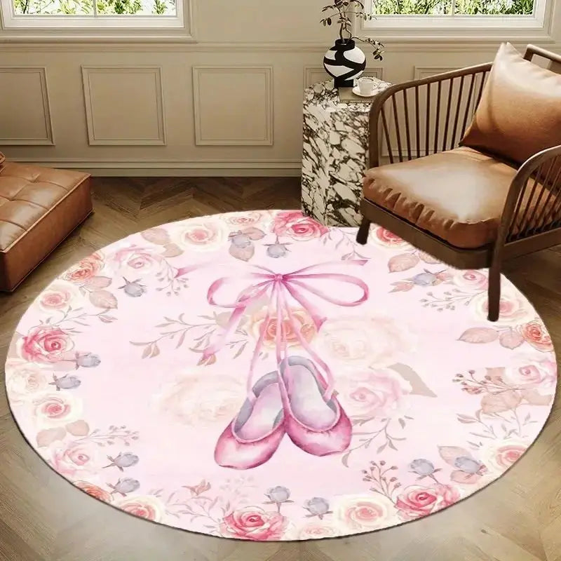 Navak Carpet Exclusive Picks Home Aesthetic Round Bedroom Bedside Pink Carpet Guest Room Princess Floral Floor Cushion Luxury Home Carpet Decoration