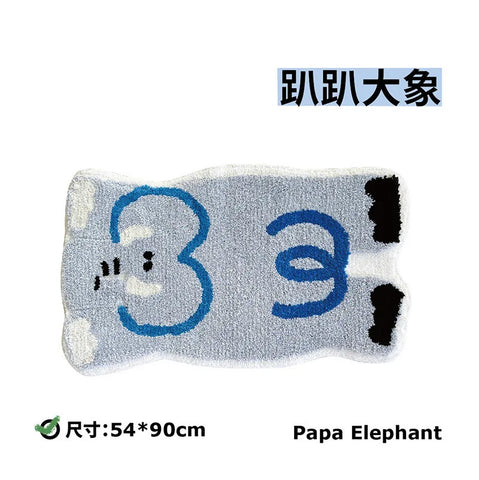 Navak Carpet Exclusive Picks 1pc Cartoon Animal Decorative Carpet Bedroom Carpet Fluffy Bedside Rug Faux Cashmere Floor Mat Soft Anti-slip Bath Mat