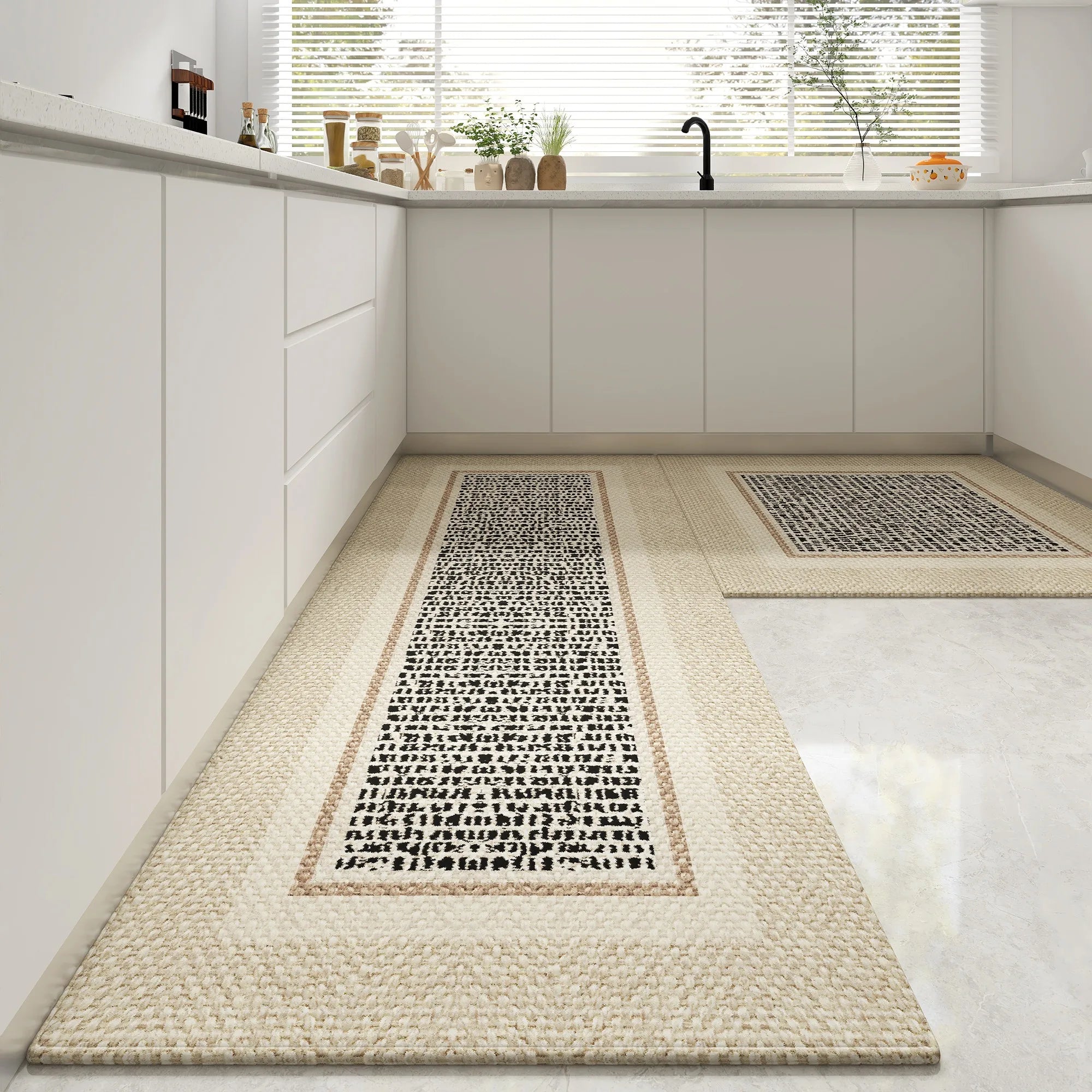 Navak Carpet Carpet for Kitchen Runner Rug Non-slip Floor Mat Long Carpets Dustproof Elegant Minimalist Style Home Decoration Rugs 주방 바닥 매트