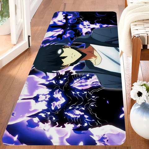 Navak Carpet Anime Solo L-leveling Gaming Entrance Door Mat Washable Non-Slip Living Room Sofa Chairs Area Mat Kitchen Welcome Doormat