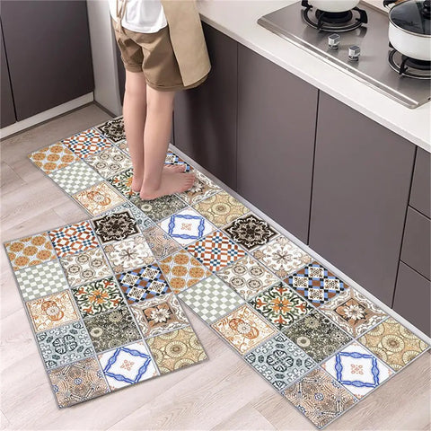 Navak Carpet Kitchen Carpet Mats for Floor Bedroom Living Room Long Bedside Area Rug Soft Washable Carpet Anti Slip Bathroom Entrance Doormat