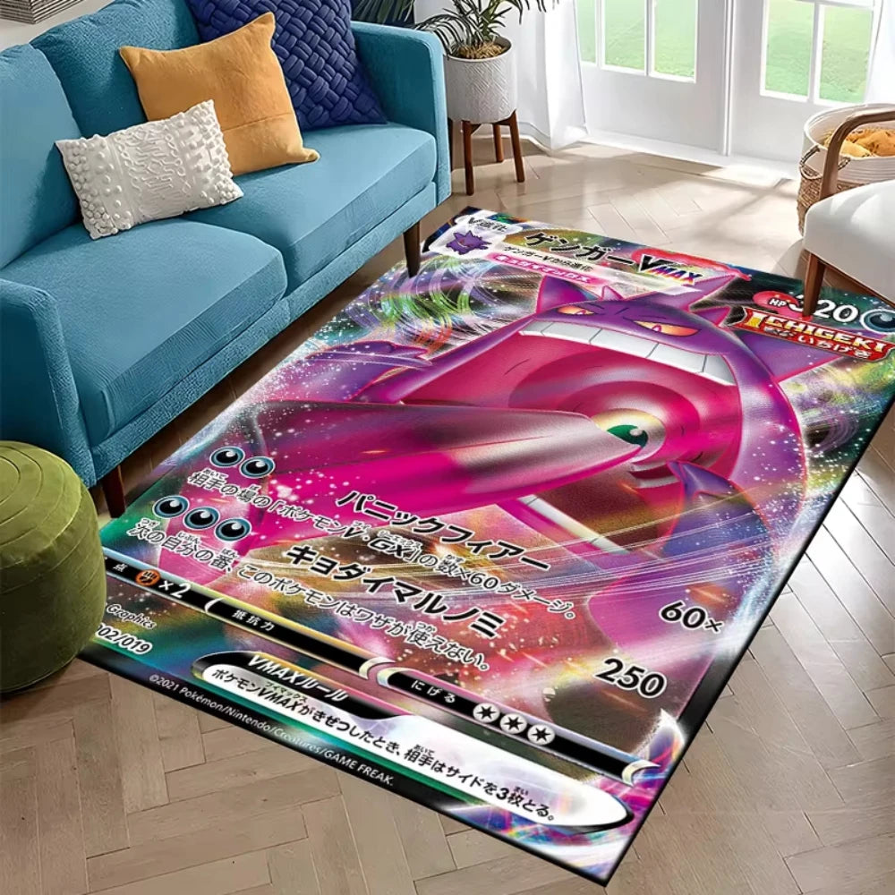 Navak Carpet Daily Picks Gengar Game Card Themed Carpet for Gaming Room Decor Bedroom Soft Area Rug Living Room Carpet Man Cave Piece Ideal Gift