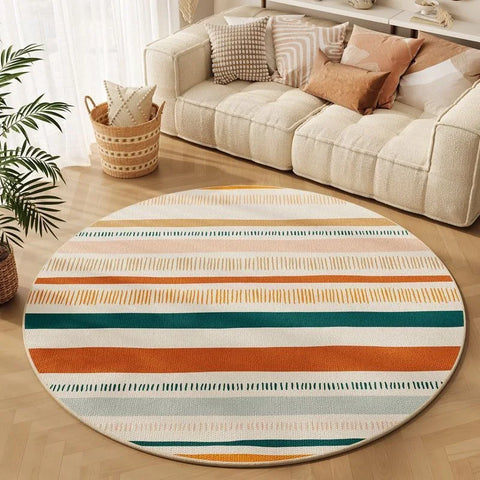 Navak Carpet Europe Bohemia Style Round Carpet Living Room Sofa Bedroom Bedside Study Kitchen Entrance Door Mat Non-slip Home Decor Rug