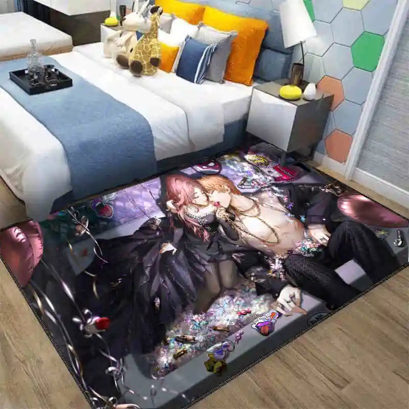 Navak Carpet Exclusive Picks Japanese Anime Loop-Pile Rug - Machine Washable Bedside Carpet for Airbnb, Hotel, Cozy Home Decor