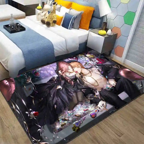 Navak Carpet Exclusive Picks Japanese Anime Loop-Pile Rug - Machine Washable Bedside Carpet for Airbnb, Hotel, Cozy Home Decor