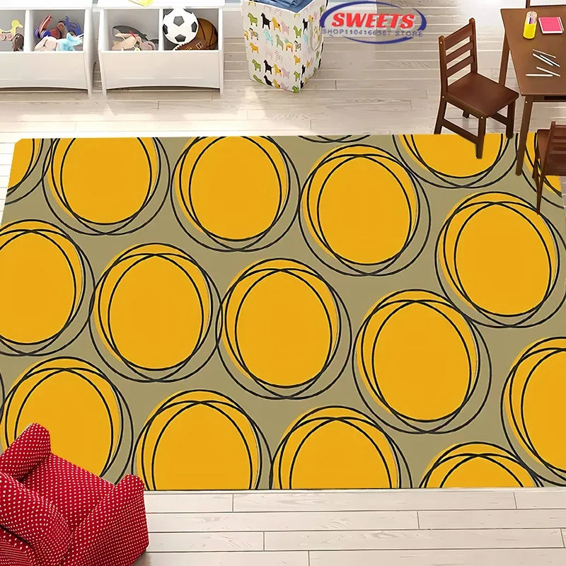Navak Carpet 3D HD Nordic Style Minimalist Geometric Pattern Carpet for Living Room Bedroom Anti-slip Rug Sofa Doormat Home Decor Durable Mat