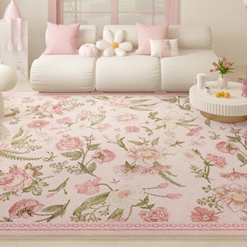 Navak Carpet Korean Minimalist Area Rug – Thick  Blush Pink Living Room Carpet, Oversized Bedroom Floor Mat, Soft & Cozy