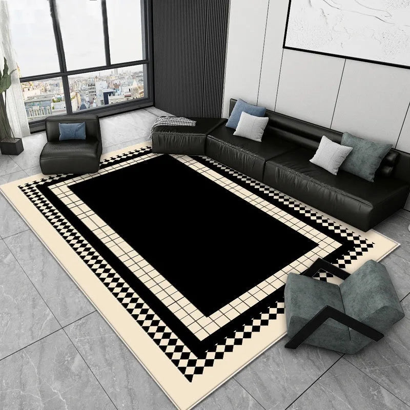 Navak Carpet Simple Abstract Art Style Carpet Living Room Sofa Bedroom Study Kitchen Entrance Door Mat Non-slip Cartoon Retro Home Decor Rug