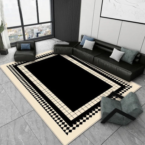 Navak Carpet Simple Abstract Art Style Carpet Living Room Sofa Bedroom Study Kitchen Entrance Door Mat Non-slip Cartoon Retro Home Decor Rug