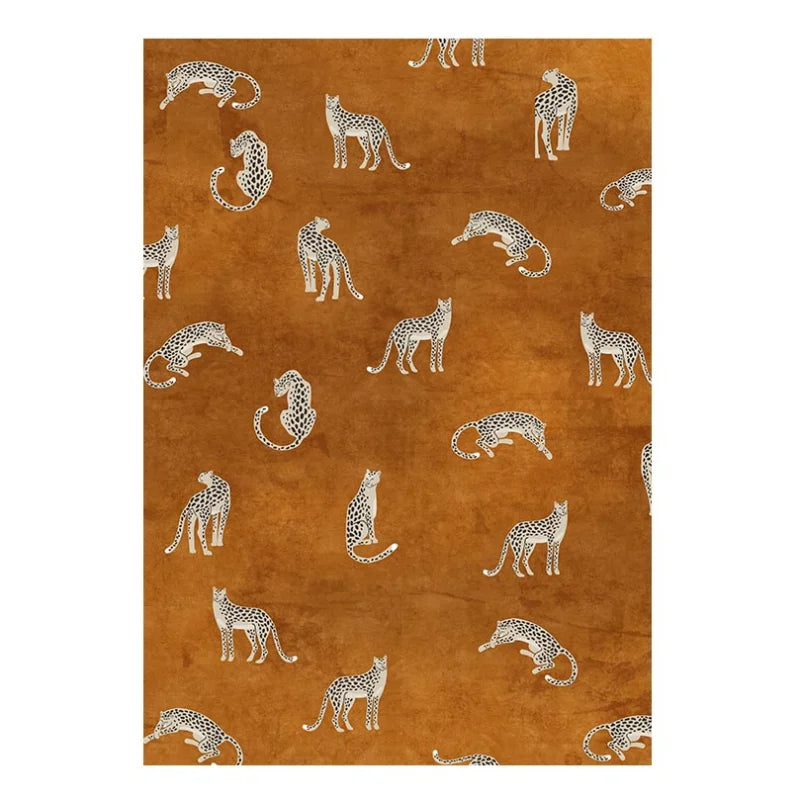Navak Carpet Light Luxury Plush Lounge Rug Home Bedroom Decor Leopard Print Carpet Thicken Study Non-slip Mat Nordic Carpets for Living Room
