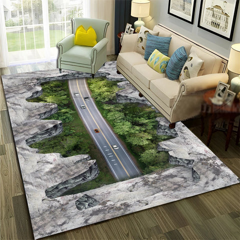 Navak Carpet 3D Illusion Vision Hallucination HD Carpet Rug for Home Living Room Bedroom Sofa Doormat Decor,Child Area Rug Non-slip Floor Mat