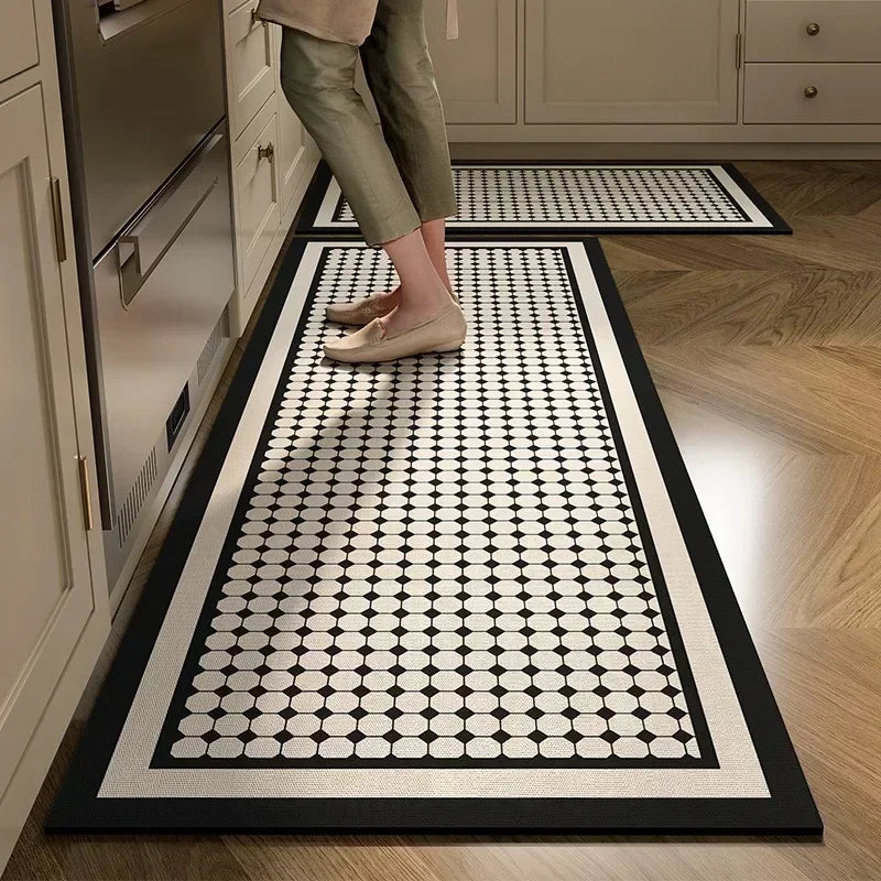 Navak Carpet Kitchen Floor Mat Absorbent Non-slip Carpet Diatom Mud Long Foot Mats Minimalist Style Home Decoration Rug for Bathroom 주방 카펫