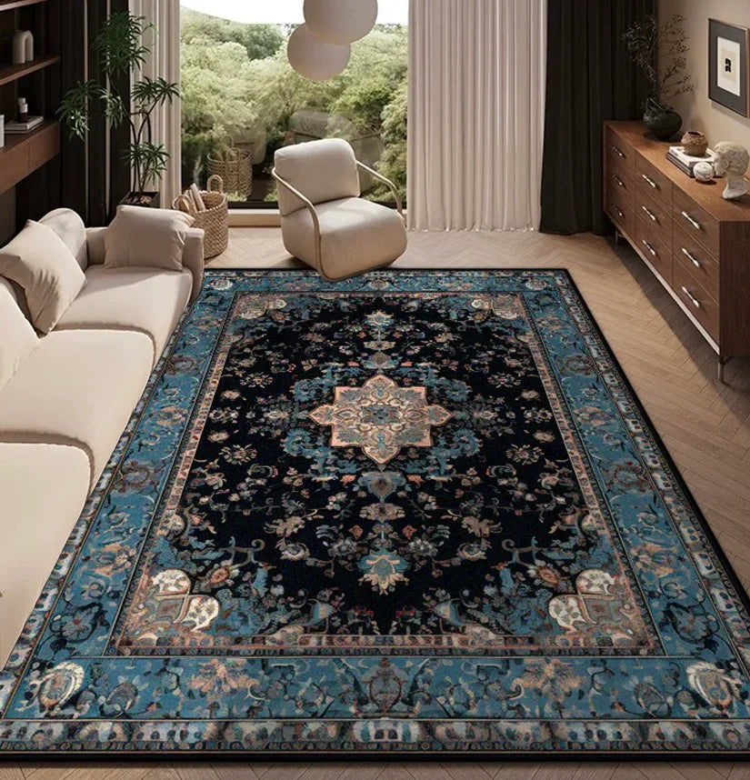 Navak Carpet Carpet for Living Room Persian Retro Decoration Home Bedroom Bedside Soft Non-slip Mat Floor Lounge Easy Clean Fluffy Plush Rug