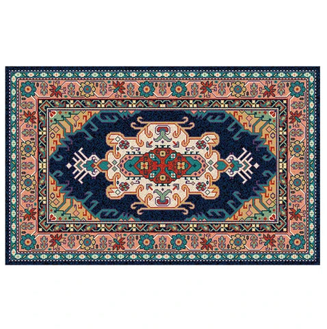 Navak Carpet Retro Ethnic Style Carpets for Living Room Persia Bedroom Decor Rug Non-slip Washable Porch Floor Mat Dining Room Lounge Carpet