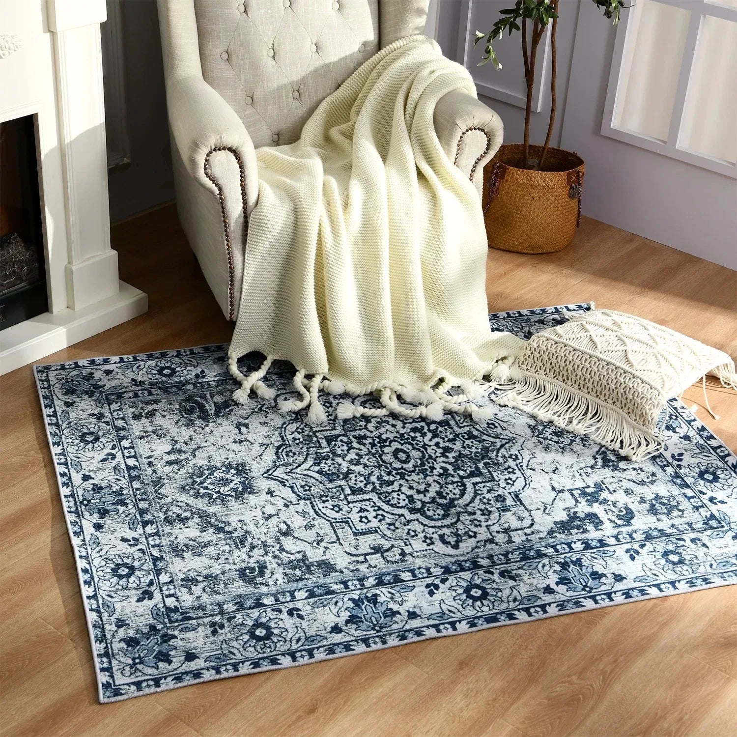Navak Carpet Turkish Persian Rug for Retro Ethnic Living Room and Bedroom Large Area Decor