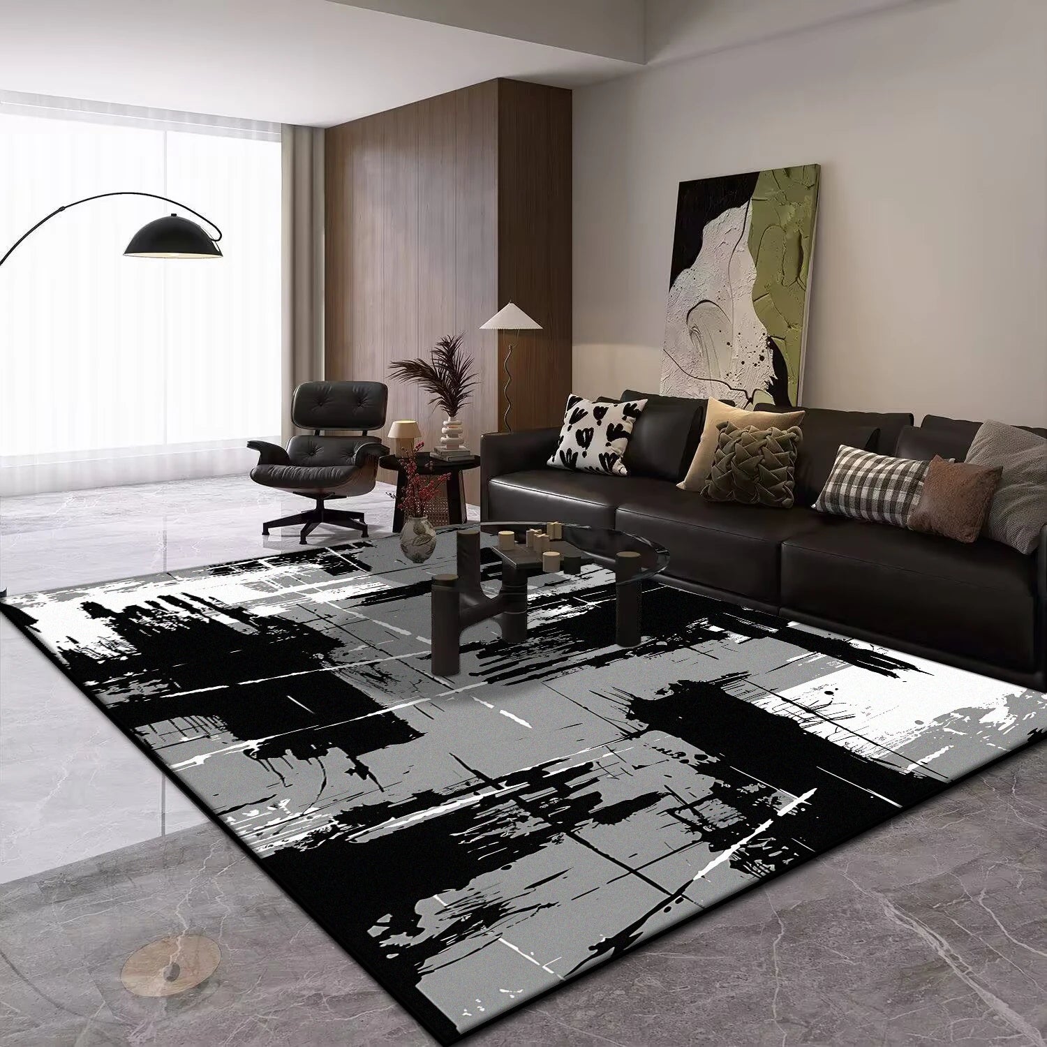 Navak Carpet Modern Abstract Carpet Large Living Room Light Luxury Sofa Non-slip Rug Washable Balcony Decoration Rug Children's Bedroom Mat