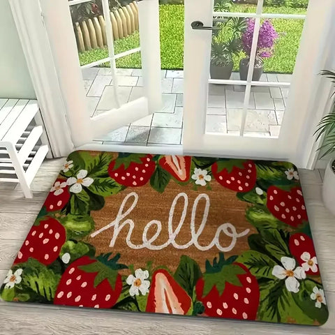 Navak Carpet Red Love Welcome Doormat Kitchen Rug Bathroom Mat Washroom Floor Mat Carpet for Entrance Door Door Mat Funny Home Decoration