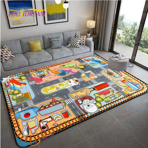 Navak Carpet Alfombra Road Traffic Rout Map Carpet Living Room Sofa Coffee Table Bedroom Rugs Kitchen Kid Play Anti-slip floor Mat Home Decor