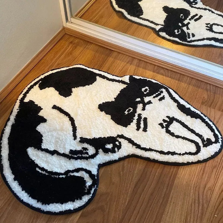 Navak Carpet Exclusive Picks 1pc Cartoon Animal Decorative Carpet Bedroom Carpet Fluffy Bedside Rug Faux Cashmere Floor Mat Soft Anti-slip Bath Mat