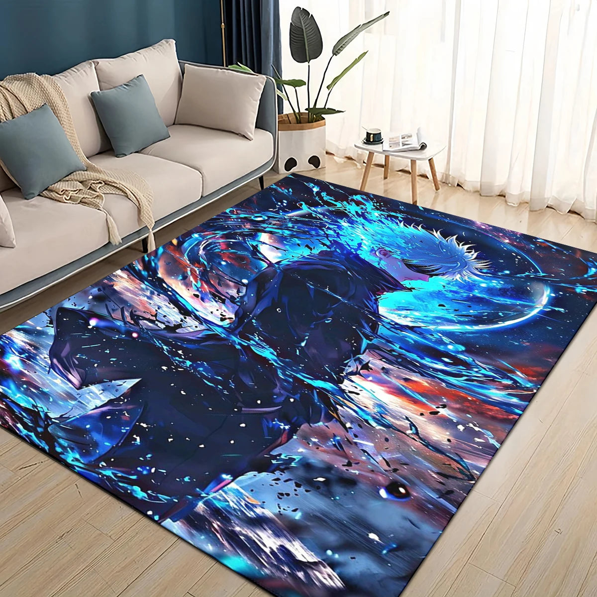 Navak Carpet 3D Cartoon Jujutsu Kaisen Anime Itadori Yuj Carpet Rug for Living Room Bedroom Home Sofa Decoration,kids Play Non-slip Floor Mat