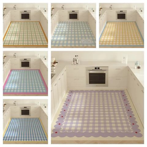 Navak Carpet Grid Pattern Carpet Dreamy Color Scheme Girlish Heart Decoration Anti Slip Rug Living Room Home Fashionable and Beautiful Mat