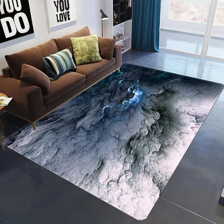 Navak Carpet 3D Galaxy Space Star Carpet Home Bedroom Living Room Decorative Floor Mat Bathroom Room Non-Slip Carpet Door Mat