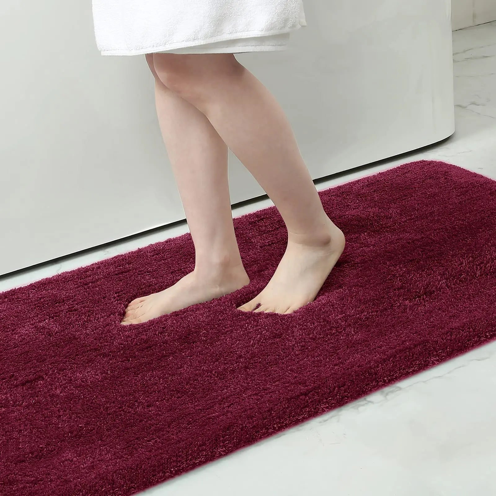 Navak Carpet Kitinjoy Fluffy Bathroom Rugs Non-Slip Washable Absorbente Bath Mat Soft Shaggy Microfibre Bath Mats Resist Dirt Kitchen Carpets