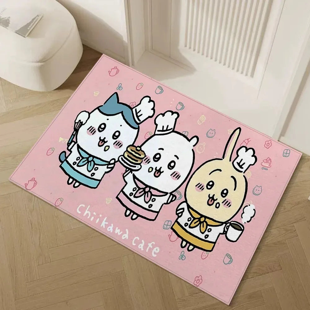 Navak Carpet Daily Picks Disney Chiikawa Floor Door Mat Living Bedrooom Bathroom Entrance Carpet Cute Girl Child House Home Decor Non-slip Rug