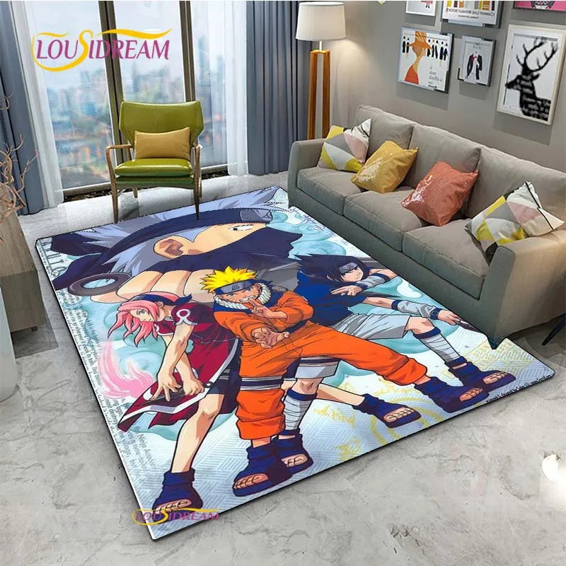 Navak Carpet Naruto Cartoon Anime Carpet for Living Room Bedroom Cute Rugs Kitchen Table Door Kids Un-slip Floor Mats Alfombra Birthday gift