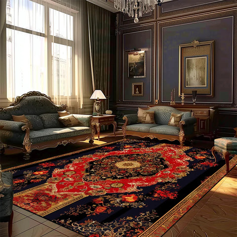 Navak Carpet Persian Style Rugs for Living Room Decoration Carpet Large Area Bedroom Anti-slip Floor Mat Washable Lounge Rug Customized Size