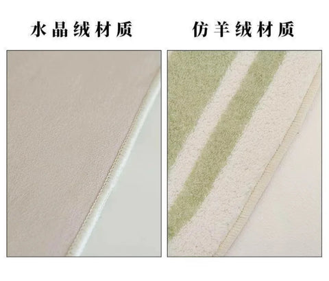 Navak Carpet Korean Style Carpet for Living Room Plush Black White Sinple Thick Anti-slip Carpet Ins Style Small Rugs Bedroom Fluffy Foot Mat