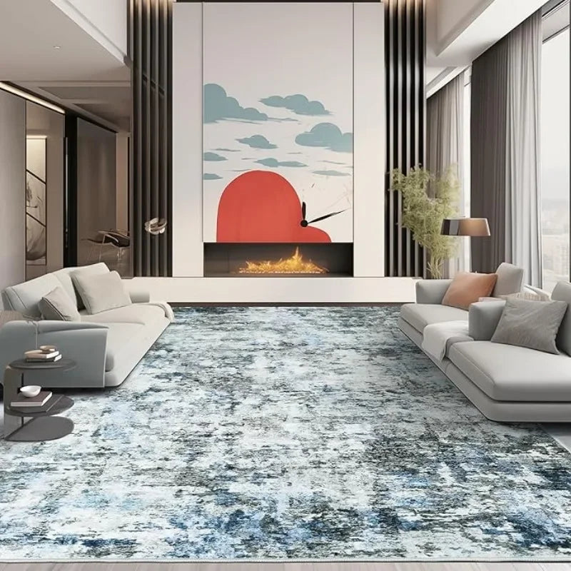 Navak Carpet 8x10 Area Rugs, Modern Abstract Washable Rug for Living Room, Stain Resistant Non-Shedding Distressed Area Rug